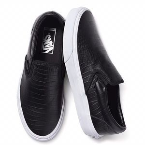 Vans Cali Classic Leather Croc Slip-ons